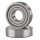XiKe 2 Pcs 6202ZZ Double Metal Seal Bearings 15x35x11mm, Pre-Lubricated and Stable Performance and Cost Effective, Deep Groove Ball Bearings.