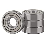 XiKe 4 Pcs 6202ZZ Double Metal Seal Bearings 15x35x11mm, Pre-Lubricated and Stable Performance and Cost Effective, Deep Groove Ball Bearings.