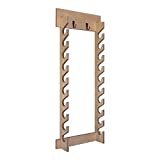 Modernly Shelving Baltic Birch Wall Mounted 20-Slot Baseball Cap Display Rack and Belt Organizer. (Natural)