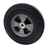 Rocky Mountain Goods Solid Rubber Hand Truck Wheel 10"- 5/8” axle Size - Flat Free Solid Rubber Replacement tire for Hand Truck, cart, Power Washer, Dolly, Compressor - 660 lbs. Load (10”)