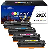 GPC Image Compatible Toner Cartridge Replacement for HP 202X 202A CF500X CF500A Compatible with Laserjet Pro MFP M281fdw M254dw M281cdw M281 M281dw M280nw Printer Tray (Black, Cyan, Magenta, Yellow)