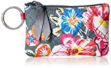 Vera Bradley Women's Wallet Signature Cotton Zip ID Case, Pretty Posies, One Size