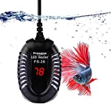 FREESEA 50W Mini Aquarium Heater Fish Tank Submersible Heater with LED Temperature Display