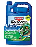 BioAdvanced 701915A 12 Month Tree and Shrub Feed Fertilizer with Insect Protection, 1-Gallon, Concentrate