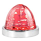 GG Grand General 81943 Red/Clear Classic Watermelon Surface Mount 18 LED Turn/Marker Light with Stainless Steel Bezel