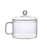 UPKOCH Clear Glass Cooking Pot Heat Resistant Stovetop Pot Cooking Saucepan Multi-Function Stew Pot for Home Kitchen Restaurant