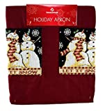 Fabulous Home Christmas Holiday Apron with 2 Pockets (Snowmen)