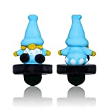 Glass Cap Cute Colorful Dwarf Covers,Can be Reused (Light Blue)