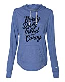 Womens Fall Trendy Champion Hoodies "Nerdy Dirty Inked and Curvy" Royaltee Collection 2X-Large, Blue