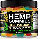 Vitamax Hemp Gummies - Great for Peace & Relaxation - 2,500,000 - Natural Fruit Flavors Tasty Relief – Made in USA – Relaxing Gummies – 100ct