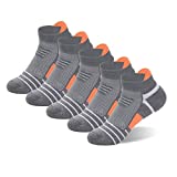 Kodal Copper Ankle Socks with Cushion Comfortable for Men and Women - Moisture Wicking Odor Control Arch Support for Sports Running Everyday Wear (5 Pairs)