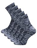 Toes&Feet Men's 5-Pack Grey Anti Odor No Blister Quarter Cushion Sports Socks
