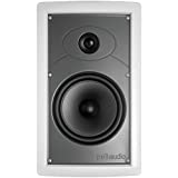 Polk Audio IW65 In-Wall Speaker, Moisture Resistant Design for Damp and Humid Indoor/Outdoor Placement - Bath, Kitchen, Covered Porches (White, Paintable-Grille)