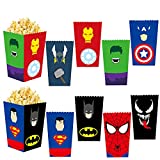 Jelacy 20PCS Superhero Popcorn Box Cookies and Candy Box Gift Packs for Kids Superhero Theme Party
