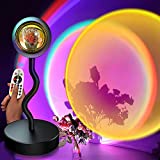 Sunset Lamp Projection, 16 Colors Changing Projector LED Mellow Floor Lamp Rainbow Night Light 360 Degree Rotation for Photography/Party/Home Decor/Bedroom Living Room Bring Modern Sunset Red Lamp