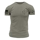 Grunt Style Basic Simple USA - Men's T-Shirt (Warm Grey, Large)