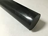 Acetal Copolymer Plastic Round Rod 2 1/4" Diameter, 12" Length - Black Color