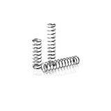 Calvas 10pcs Stainless Steel Compression Spring Non-Corrosive Tension Spring Surface passivated Extension Springs - (Length: 0.8X8X50mm)