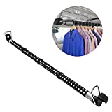 Beinhome Car Clothes Hanger Bar, Expandable Heavy Duty Car Clothes Rack Expanded to 63 inches, Suitable for Most Cars, Trucks, SUVs, Vans, RVs, Road Travelers