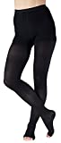 Small Opaque Compression Stockings Pantyhose Open Toe - Firm Medical Graduated Support 20-30mmHg - Medical Support Hose Absolute Support - Black, Small