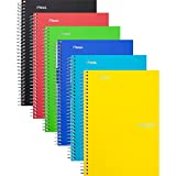 Five Star Spiral Notebooks, 2 Subject, College Ruled Paper, 100 Sheets, 9-1/2" x 6", Assorted Colors, 6 Pack (73711)
