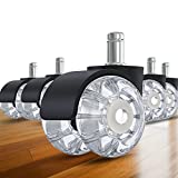 Office Chair Wheels, 2 inch Heavy-Duty Chair Wheels, Replacement Wheels for Office Chair,casters for Wood Floors Carpet, Safe Quiet Rolling for Office Desk,Chair, Gaming Computer Chair Wheels Set of 5