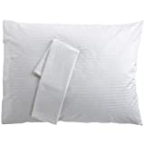 Set of TWO Oversized Pillow Case - Cover - 100% Egyptian Cotton, 340 Thread Count Sateen, ( Size 31 x 40), White Color