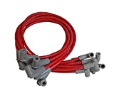 MSD 35599 Red 8.5mm Super Conductor Spark Red Plug Wire Set 8.5 Millimeter, Small Block Chevy for use with HEI Cap