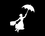 Makarios LLC Mary Poppins Cars Trucks Vans Walls Laptop MKR| White |5.5 x 4.75|MKR735