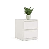 Tvilum Scottsdale 2 Drawer Nightstand, White Woodgrain