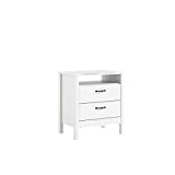 Tvilum Biscayne 2 Drawer Nightstand, White