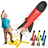 Toy Rocket Launcher for kids – Shoots Up to 100 Feet – 8 Colorful Foam Rockets and Sturdy Launcher Stand with Foot Launch Pad - Fun Outdoor Toy for Kids - Gift Toys for Boys and Girls Age 3+ Years Old