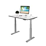 Seville Classics AIRLIFT Pro S3 54" Whiteboard Top Commercial-Grade Electric Adjustable Standing Desk (51.4" Max Height) Table, Gray/Dry-Erase