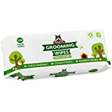 Pogi's Grooming Wipes - 100 Hypoallergenic Pet Wipes for Dogs & Cats - Plant-Based, Green Tea Leaf Scented, Deodorizing Dog Wipes