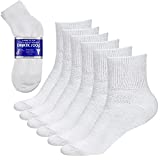 Diabetic Socks Mens Cotton 6-Pack Ankle White By DEBRA WEITZNER ankle/white Mens 10-13