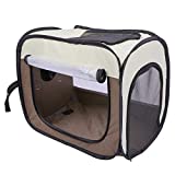 Domaker Pet Drying Box,Portable Pet Dryer Cage Foldable Puppy Hair Drying Box Hands-Free Doggy Grooming Hair Clearing Travel Bags for Dogs Cats Rabbit, 20.1''×12.2''×16.5''