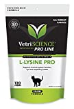 VetriScience L-Lysine Pro for Cats - Immune System Support for Felines - 120 Small Soft Chews