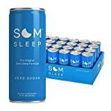 Som Sleep, The Original Sleep Support Formula w/ Melatonin, Magnesium, Vitamin B6, L-Theanine & GABA – Non-GMO, Vegan, Gluten-Free Sleep Aid Drink Supplement – Zero Sugar, 8.1 Fl Oz, 24-Pack