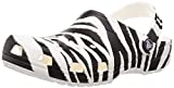 Crocs Unisex Women's and Men's Classic Animal Clog Leopard Shoes, White/Zebra Print, 7 US