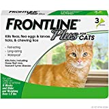 FRONTLINE Plus Flea and Tick Treatment for Cats Over 1.5 lbs, 3 Treatments