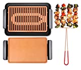 Gotham Steel Indoor Smokeless Grill Electric Grill Ultra Nonstick Electric Grill Dishwasher Safe Surface, Temp Control, Metal Utensil Safe, Barbeque Indoors with No Smoke!