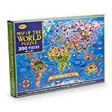 MAZYPO 200 Pieces World Map Puzzle for Kids & Adults, World Map Jigsaw Puzzle Floor Puzzles Toddler Geography Educational Toys for Boys and Girls, Globe Atlas Puzzle Maps for Kids Learning Games