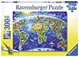 Ravensburger -World Landmarks Map - 300 Piece Jigsaw Puzzle for Kids  Every Piece is Unique, Pieces Fit Together Perfectly