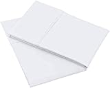 ShanDreamz - Pack of 2 White 100% Cotton Pillowcases, Standard/Queen Size 20x30, Soft Breathable Weave for A More Comfortable Sleep, Durable, Wrinkle Resistant & Easy-Care Fabric. White 2