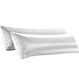 FASO Full Body Pillow with Pillowcase-Ultra Soft Body Pillows for Adults-Long Breathable Envelope Closure Bed Pillow -（20×54 inch White）