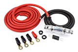 KnuKonceptz Kolossus Flex 0 Gauge OFC Power Amp Wiring Installation Kit - Red