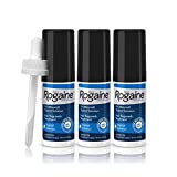 Rogaine Men's Extra Strength 5% Minoxidil Topical Solution for Hair Loss and Regrowth, Treatment for Thinning Hair, 3 Month Supply, Unscented, 2 Fl Oz, Pack of 3