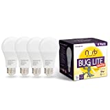 NorbBUGLITE 9W Indoor/Outdoor Yellow LED Bug Light Bulbs. Doubles As Security Lighting For Garage, Porch, Patio. Bug Deterring Anti Bug Light Bulbs, Specialized Spectrum For Keeping Bugs Away (4-Pack)