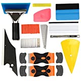 GISSVOGEEK Window Tint Application Tools,Car Window Film Tinting Tools,Vinyl Wrap Kit,12 in 1 Precut/Auto Window Tint Kit Felt Squeegee, Window Tint Squeegee,Plastic Scrapers,Utility Knife&Blades