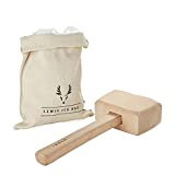 Viski Professional Lewis Bag and Mallet Bartender Kit & Bar Tools Kitchen Accessory 12", Ice Bag & Mallet